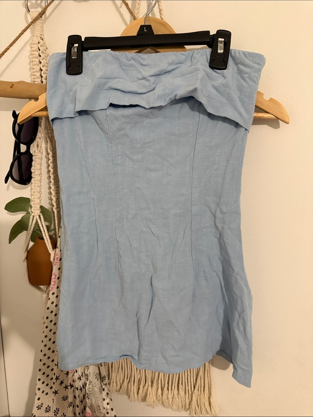 Light Blue Strapless Sundress
